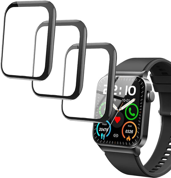 3D Screen Protector for Donerton T50S 1.85” Smart Watch, 3-PACK