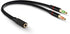 D & K Exclusives Headphone Splitter for Computer 3.5mm Female to 2 Dual 3.5mm Male Mic Audio Y Splitter Cable Smartphone Headset to PC Adapter by D & K Exclusives