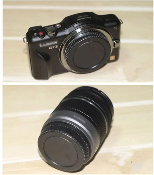 Rear Lens Cap & Body Cap Set for Panasonic GX9/GX85 Camera, Olympus EM10II/EM5II Micro 4/3 DSLR Camera Kit