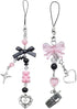 cioatu 1-4PCS Cute Phone Charms Aesthetic Y2K Cell Phone Charms Strap Strawberry Butterfly