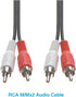 12 Feet 2 RCA Male to Male Audio Cable, 2 White/2 Red Connectors, CNE467004