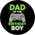 Birthday Gamer Crew Dad of The Birthday Boy Video Gamer Controller PopSockets Adhesive PopGrip