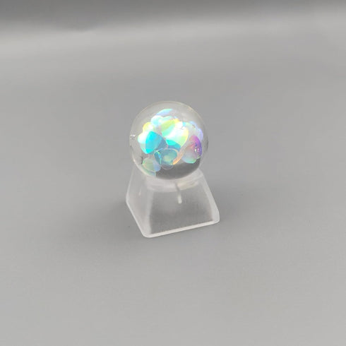 Personalized Handmade Crystal Ball Keycap, OEM Profile, DIY Custom ESC Backlit Keycap for Mechanical Keyboard MX Switch