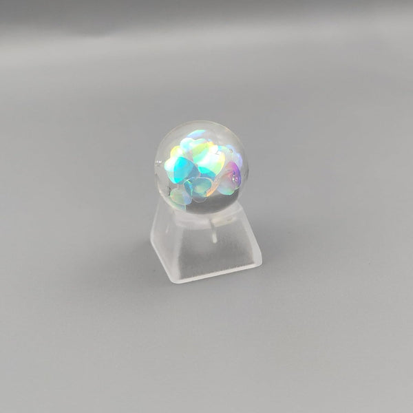 Personalized Handmade Crystal Ball Keycap, OEM Profile, DIY Custom ESC Backlit Keycap for Mechanical Keyboard MX Switch
