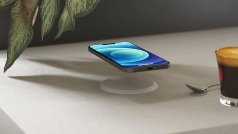 Zens Qi-Certified 15W Built-in Wireless Charger White (Ultra-Thin Design, Easy Installation, EU/UK/US Adapter)