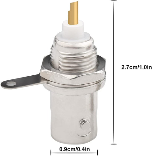 BNC Female Panel Mount Connector, 25 Pcs BNC Chassis Female Nut Bulkhead RF Connector for Coaxial Cable