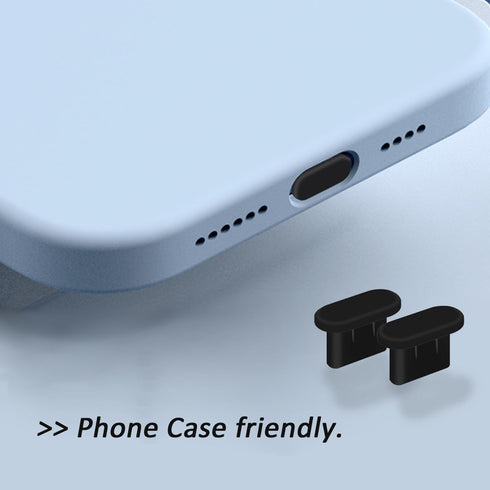 20x USB C Dust Cover Plugs - Black Anti Dust Silicone Type C Charging Port Protection Caps for iPhone 15 Plus Pro