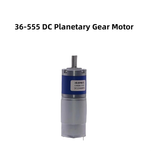 RNUDBLSK 12V24V 36-555 Model(60rpm,12V) DC Planetary Gear Motor High-Power Large All-Metal Gear Electric Robot Smart
