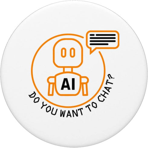 Computer AI Artificial Intelligence Robot Learning Internet PopSockets Swappable PopGrip
