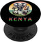 Kenya Big 5 Watercolor on Retro Sunset, PopSockets Standard PopGrip for Kenya Fans