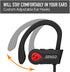 Senso Bluetooth Headphones, Wireless Sports Earphones w/Mic, IPX7 Waterproof, HD Stereo Sweatproof Earbuds for Gym