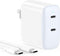 40W Dual USB C Charger for iPad Pro 13, 12.9, 11 inch 2024-2019, iPad Air 5/4, Mini 6, iPhone 15, 2 x 20W Charger