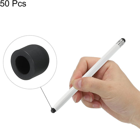 MECCANIXITY 50pcs 7mm Stylus Pen Fine Tips, Conductive Rubber Capacitive Touch Screen Universal Replacement