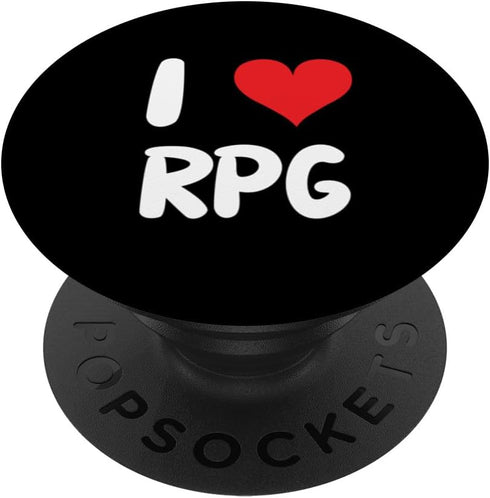 I Love RPG Gaming PopSockets Standard PopGrip - Role Playing Game Video Board Gamer