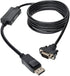 Tripp Lite DisplayPort to VGA Active Cable Adapter, DP 1.2 with Latches, 6 Feet, 1080p, Black