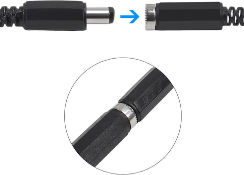 AITRIP 20 Pairs (40PCS) DC Socket 5.5mm x 2.1mm Female DC Barrel Jack Solder Connectors, Panel Mount Adapter