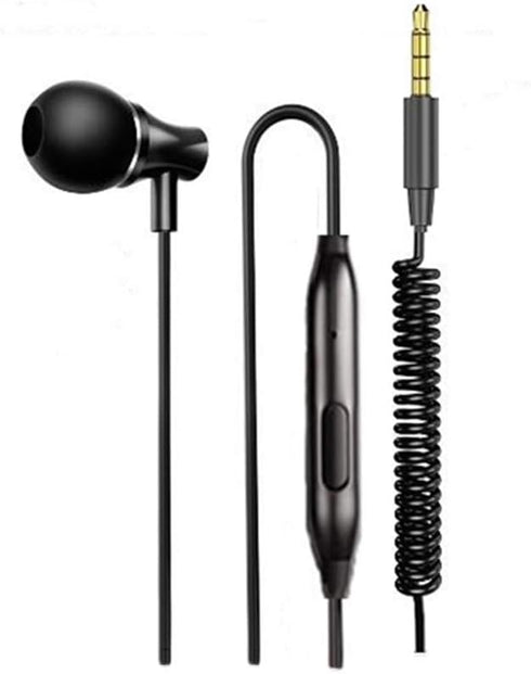 k8 Single Side Earphone in-Ear Stereo to Mono Earbud Headphones, 3.5mm Plug Metal Noise Isolating Earplugs with Mic,