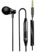 k8 Single Side Earphone in-Ear Stereo to Mono Earbud Headphones, 3.5mm Plug Metal Noise Isolating Earplugs with Mic,