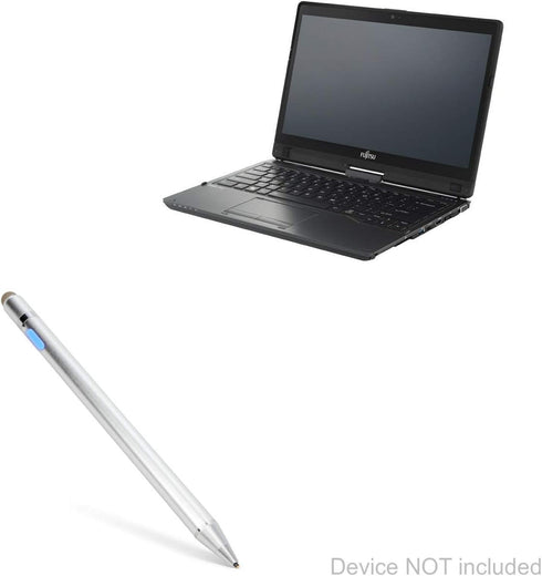 BoxWave Stylus Pen for Fujitsu LifeBook T939 - AccuPoint Active Stylus with Ultra Fine Tip - Metallic Silver