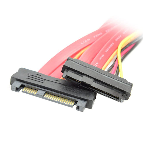 NFHK SAS Hard Disk Drive SFF-8482 SAS Cable, 29Pin Male to Female Extension Cable 0.5m with Power