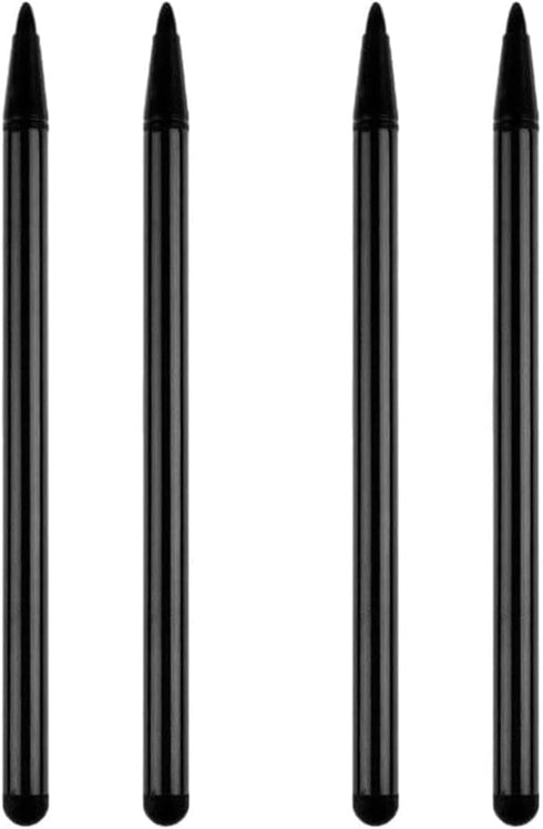 4Pcs Black Stylus Pens for Touch Screens, Universal Capacitive Stylus Compatible for iPad, Samsung Galaxy