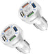 2Pack Car Charger Adapter, 4-Port USB QC 3.0 Fast Phone Charger Adapter for iPhone 13 Pro Max/12 Pro/11 Pro