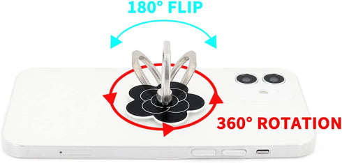 MAITER 360 180 LaMignonne Cell Phone Ring Holder Flower Finger Ring Grip Stand Rotation Flip Universal Kickstand