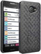 Nakedcellphone Case for Jitterbug Smart2, Black Tread Slim Ribbed Rubberized Hard Shell Cover with Kickstand