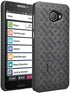 Nakedcellphone Case for Jitterbug Smart2, Black Tread Slim Ribbed Rubberized Hard Shell Cover with Kickstand