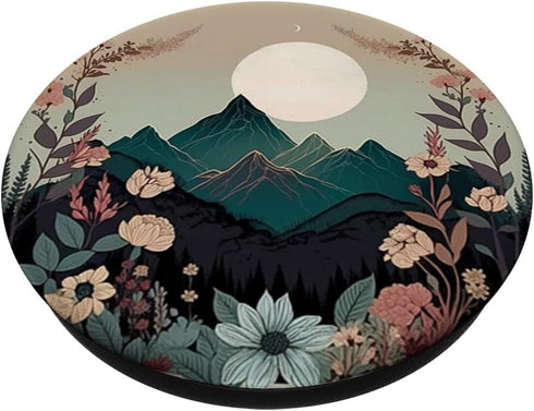 Boho Chic Floral Wreath Forest Nature Mountain Cute Pastel PopSockets Standard PopGrip