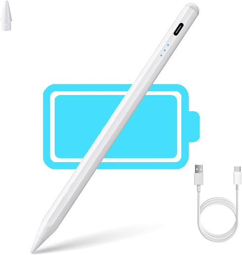 Stylus Pen for iPad 2018-2024, 20mins Fast Charge Pencil 2nd Generation, Tilt Sensitivity for iPad 6/7/8/9/10