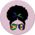 Half Guyanese Half Bajan Afro Bun PopSockets Swappable PopGrip