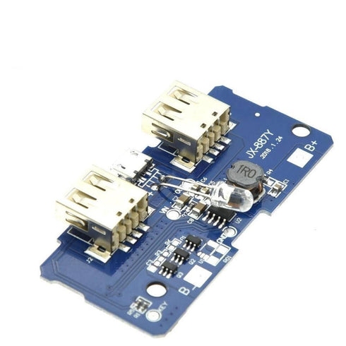 Generic 18650 3.7V 5V 2A 18650 Dual Micro USB to Boost Mobile Power Bank DIY Lithium Battery Charger PCB Board Step Up