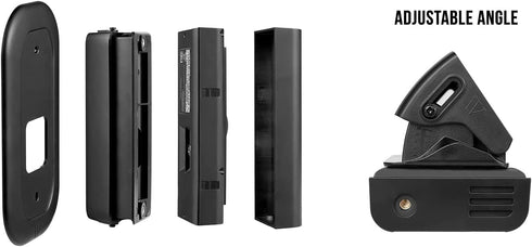 Wasserstein Horizontal Adjustable Angle Mount & Wall Plate - Compatible with Ring Video Doorbell (Wired)