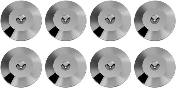 8 Pcs Universal Copper Speaker Spikes Pads - 25 x 4mm Speaker Shock Base Pad Isolation Stand Feet (Black)