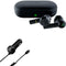 BoxWave Car Charger for Razer Hammerhead True Wireless, Extra USB Port with Integrated Cable, Black