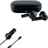 BoxWave Car Charger for Razer Hammerhead True Wireless, Extra USB Port with Integrated Cable, Black
