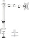 WALI Monitor Arm Mount for Desk, Single Computer Desk Mount, Up to 32 Inch, 22 lbs, White (M001-W)