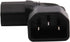 WYMECT 2-Pack C14 C13 Right Angle IEC to Power Adapter PDU Power Extension for LCD LED TV Wall Mount