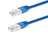 Monoprice Cat6A Ethernet Cable, 2ft, Blue, Double Shielded (S/FTP) 26AWG, 10G, Molded RJ45