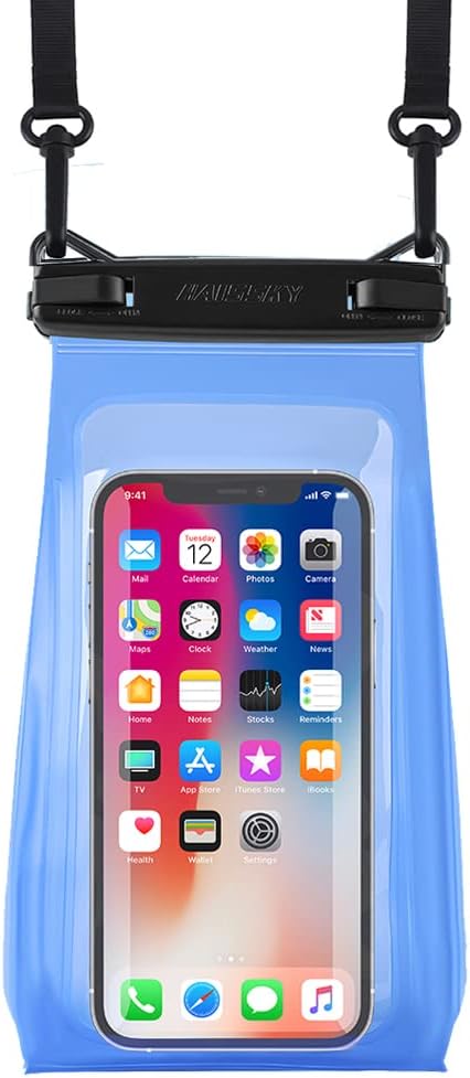 Large Capacity Waterproof Phone Pouch for iPhone 15 14 13 12 11 Pro Max X XR 8 Plus Samsung Up to 6.9'', IPX8 Dry Bag