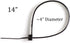 THE CIMPLE CO 14 Inch Black Nylon Zip Ties (Wire, Cable Ties) - Strong, Indoor and Outdoor Rated, 100 Pack