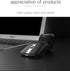 Wireless Arc Mouse, Bluetooth 2.4GHz Dual-Mode Rechargeable, Foldable Mouse with USB Receiver, Silent Click, Black