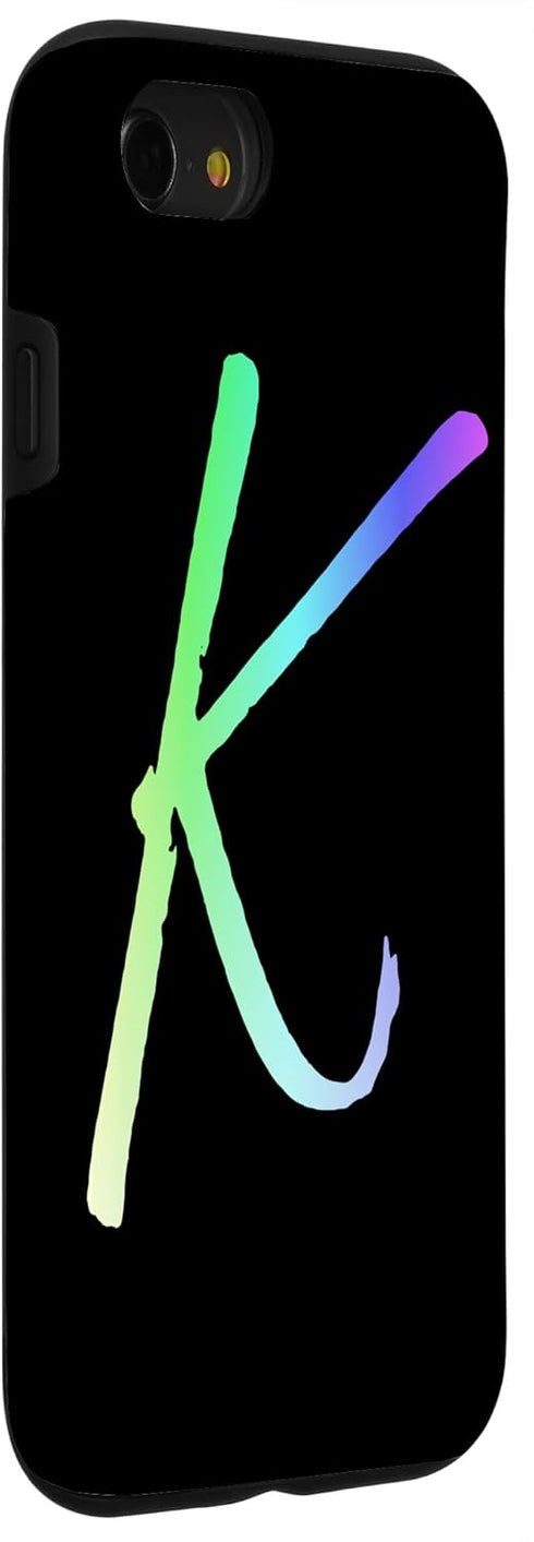 Colorful Rainbow iPhone SE (2020) / 7 / 8 Case - Bright Letter K Design for Stylish Protection
