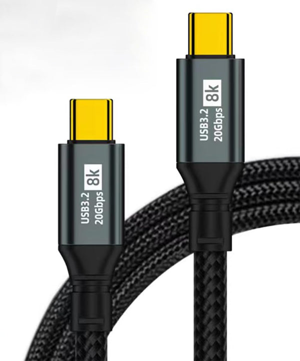 USB-C Cable, 6.6FT, 100W PD Fast Charging, 20Gbps Data Transfer, 8K Video Output, Compatible with iPhone 15, MacBooks,