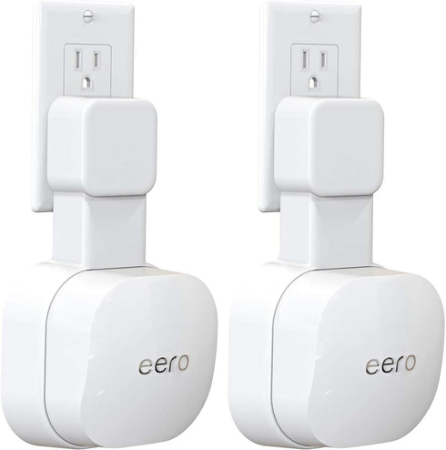 Outlet Wall Mount for eero 6 Dual-Band Mesh Wi-Fi 6 System, Space Saving, Easily Movable Holder (2 Pack)