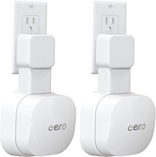 Outlet Wall Mount for eero 6 Dual-Band Mesh Wi-Fi 6 System, Space Saving, Easily Movable Holder (2 Pack)
