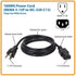 Tripp Lite Standard Computer Power Cord 10A, 18AWG (NEMA 5-15P to IEC-320-C13) 6-ft (P006-006)