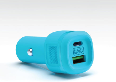 BLACK+DECKER USB C Car Charger, Compact 38W 2-Port Type C Charger with Power Delivery, Compatible with iPhone 15 Series