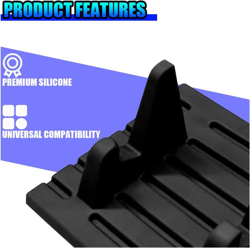 Deaelf 2PCS Car Phone Holder, Anti-Slip Silicone Dashboard Cellphone Mat, Waterproof Vehicle GPS Device Mount Pad